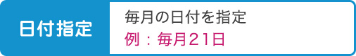 毎月の日付を指定